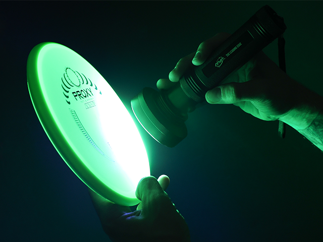 Disc Flashlight MVP - Eclipse Extra Large UV Flashlight (100 LED) – Evolution Disc Golf