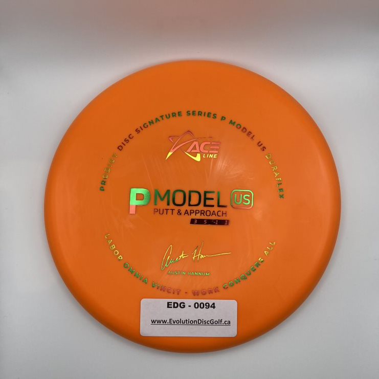 Prodigy - ACE Line P Model US Putt & Approach Disc - Austin Hannum 2022 Signature Series Duraflex
